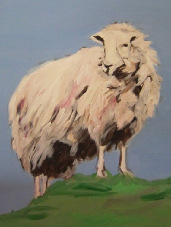 Malerei von Monika Paefgen-Richter - das Schaf