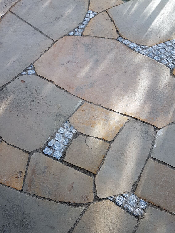 Terrassenplatten polygonal